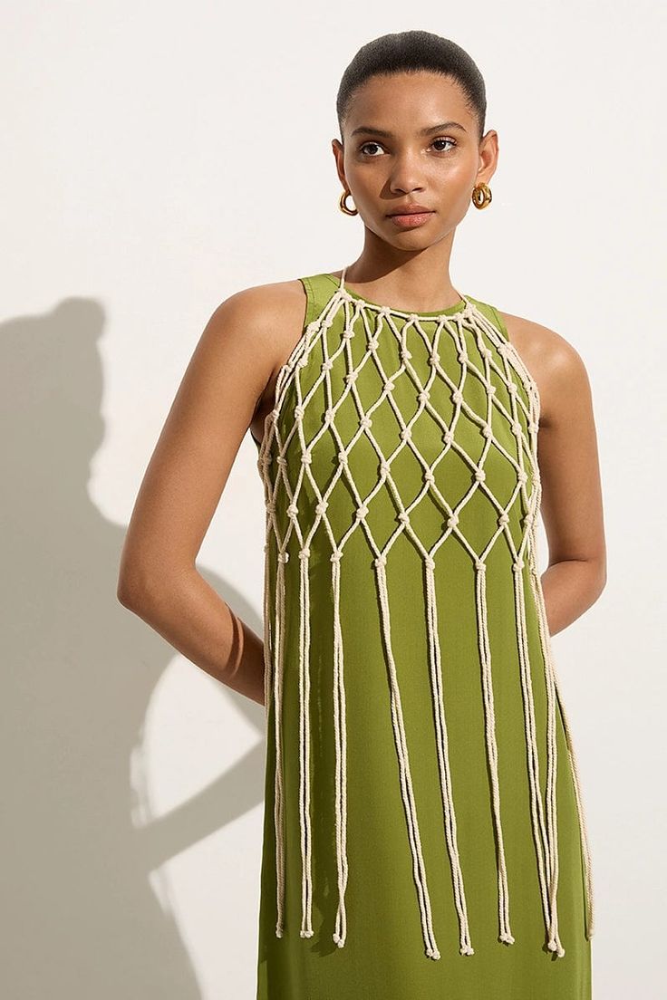 Stylish Macrame Beach Mesh Top - Leechoo